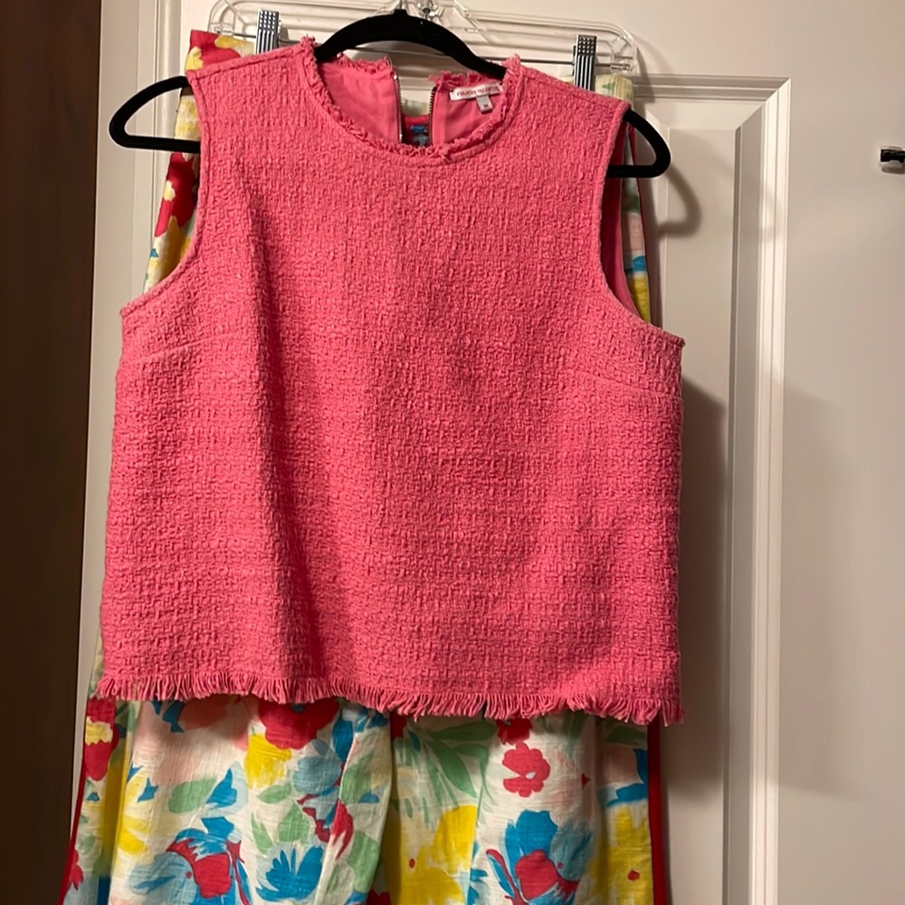 Frances valentine woven sleeveless top